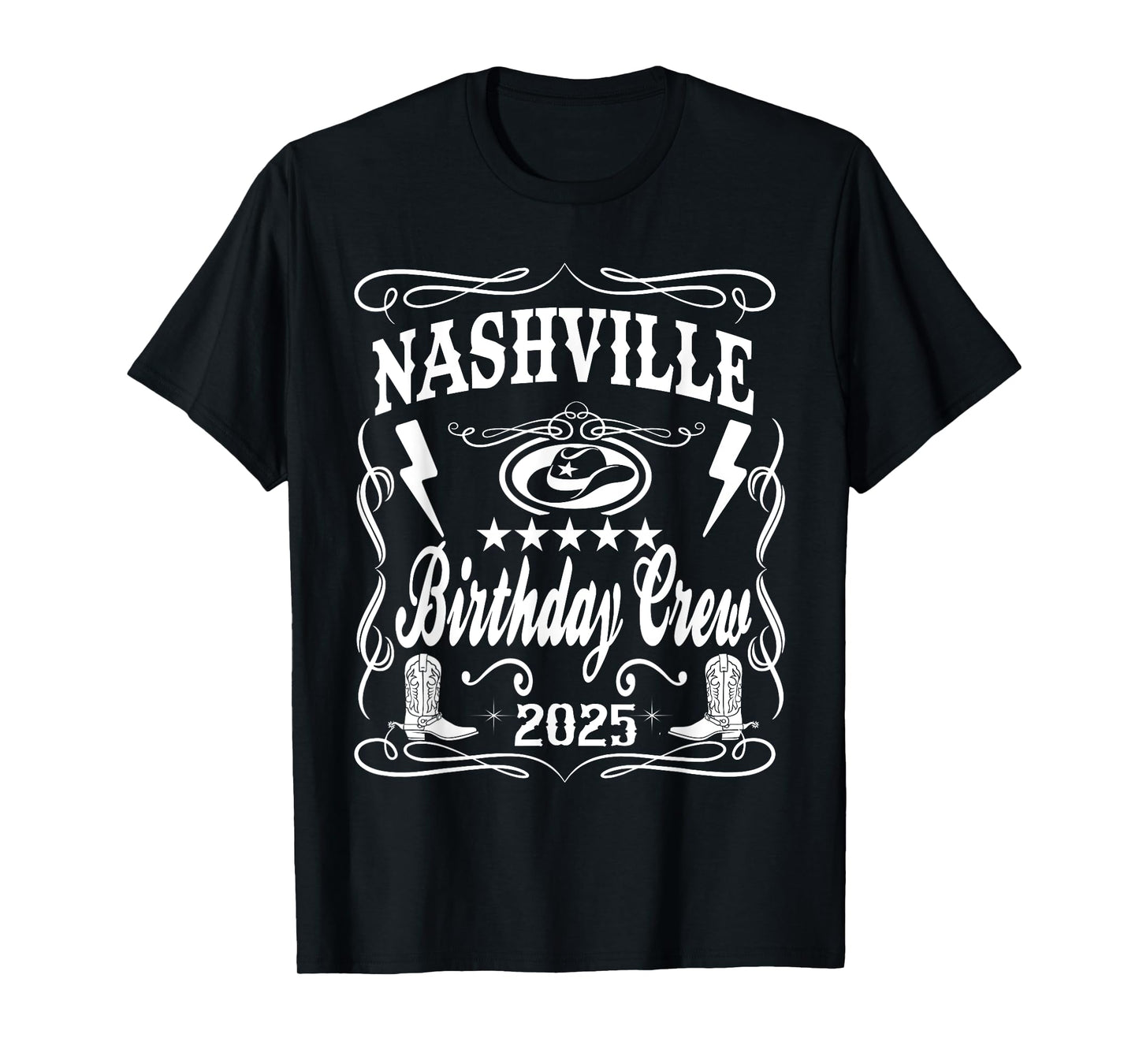 Nashville Birthday Bash 2025 Whiskey Theme T-Shirt