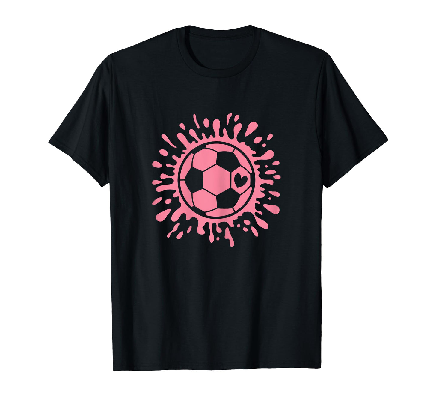 Soccer Ball Cute Pink Soccer Lover Women Girls Kids T-Shirt