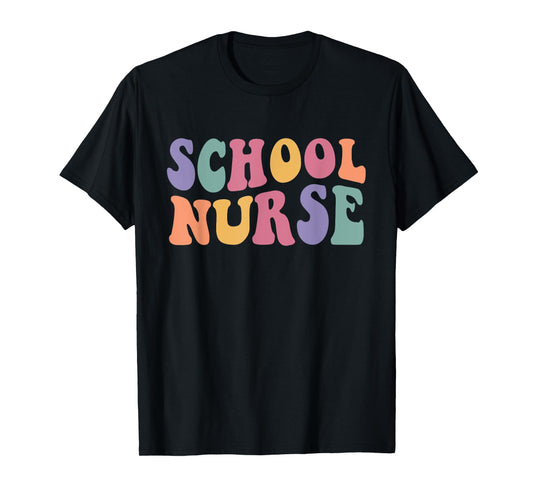 School Nurse Groovy Nursing Student Back to School Women T-Shirt