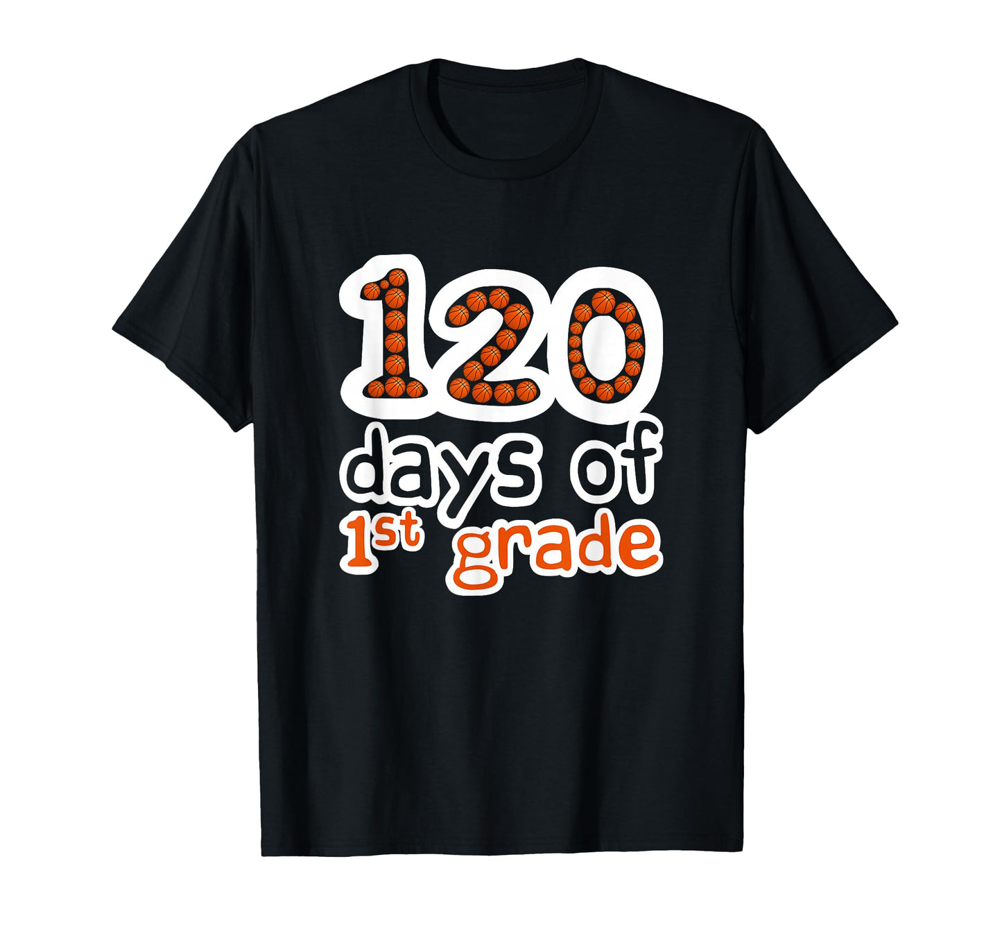 120 Days of 1st Grade Basketball Sport 120th Day of School T-Shirt