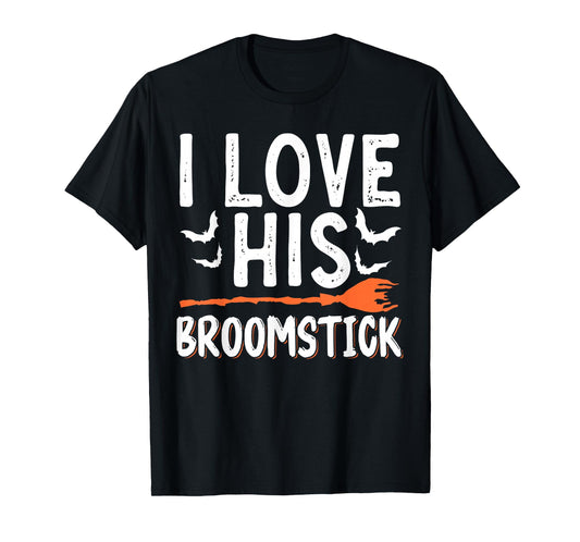 I Love His Broomstick I Love Her Pumpkins T-Shirt
