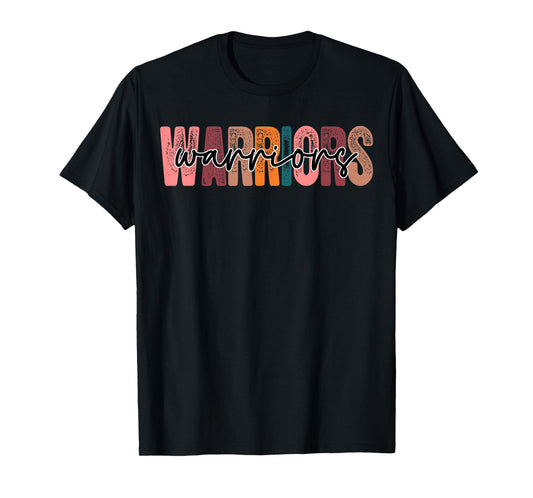 Warriors School Sports Fan Team Spirit T-Shirt