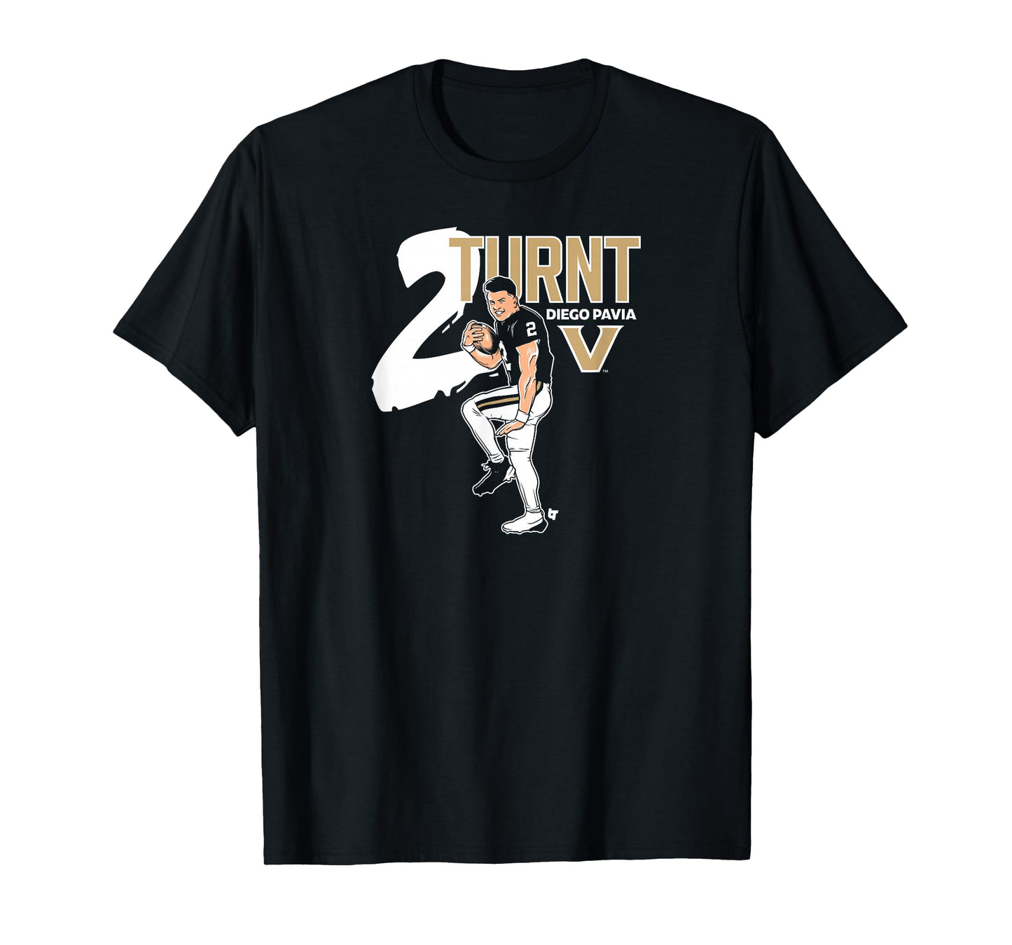 Vanderbilt Football: Diego Pavia 2 Turnt - Vanderbilt All T-Shirt