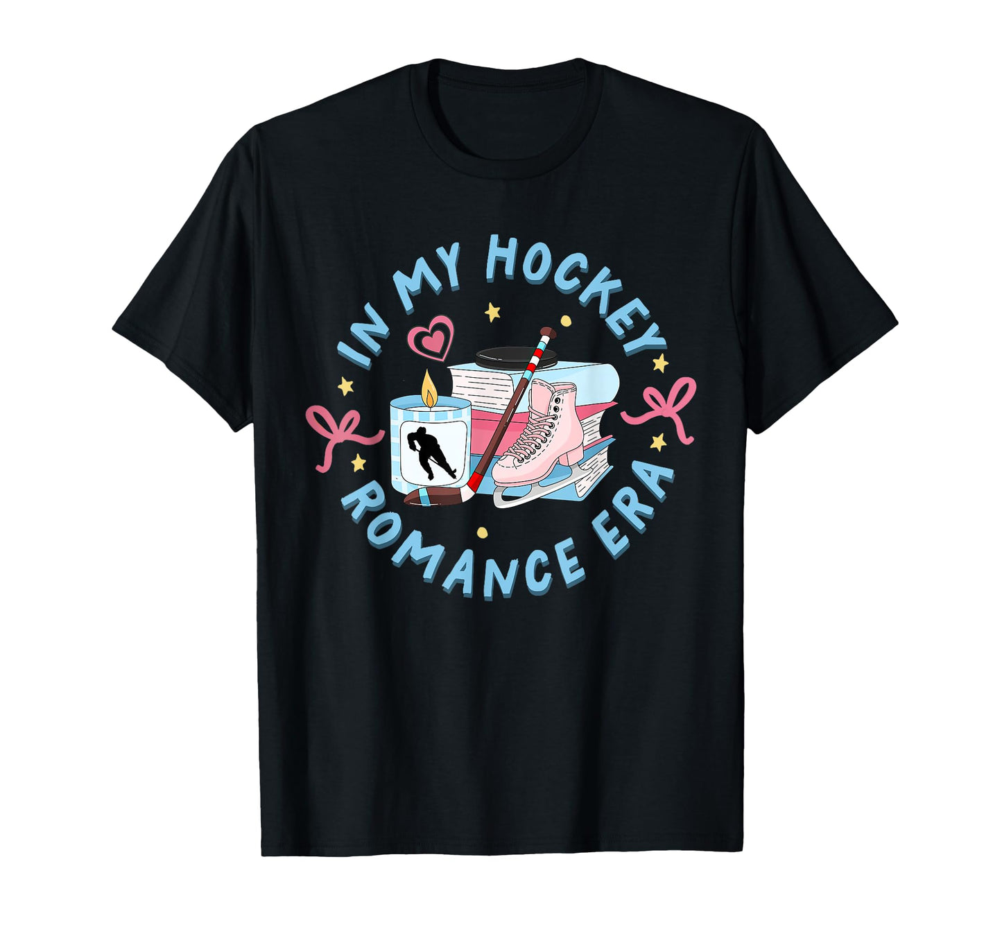 Funny Sport Romance Reader Reading In My Hockey Romance Era T-Shirt