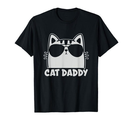Cool Cat Daddy Sunglasses Funny Cat Lover Gift Father's Day T-Shirt