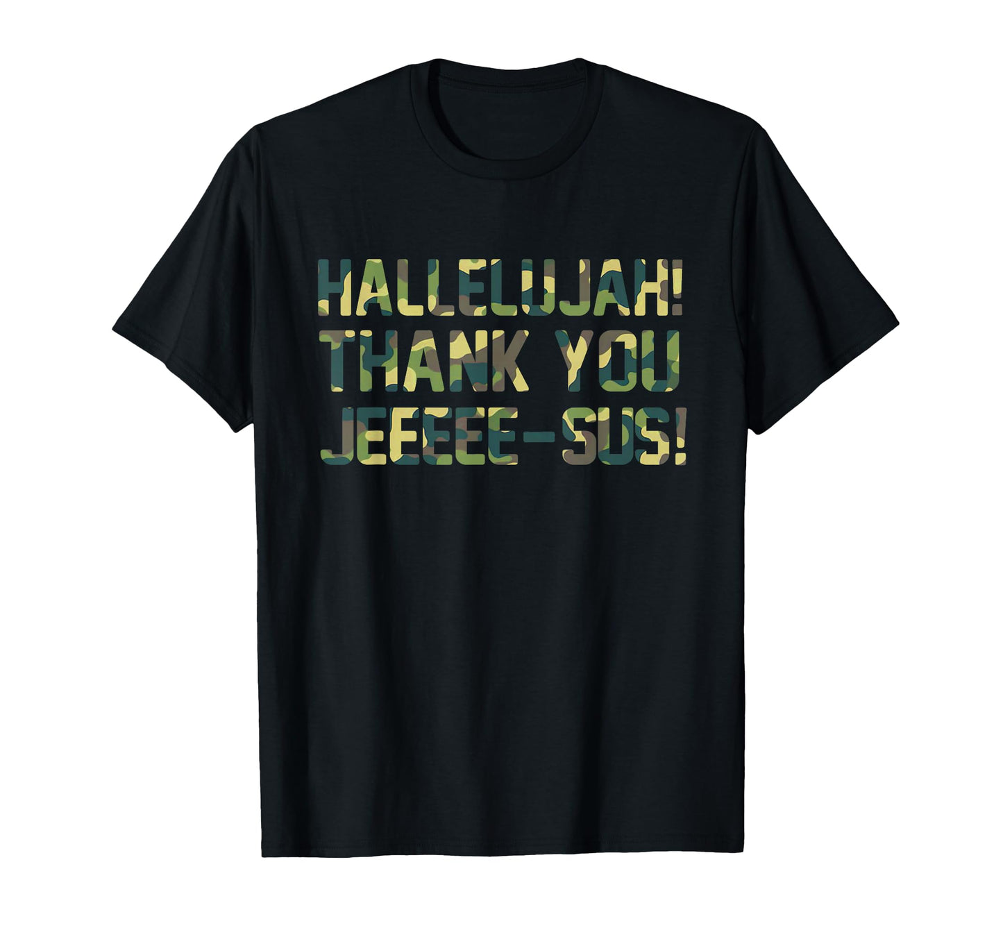 Hallelujah Christian Camo Design for Church Fans T-Shirt