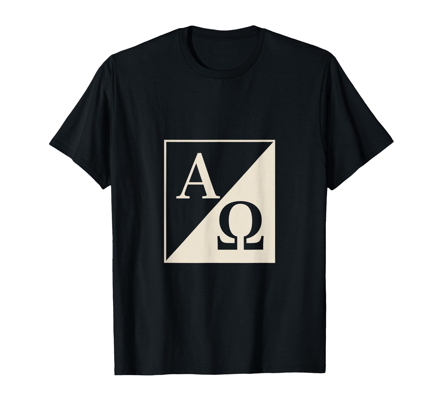 Alpha Omega Christian Symbol A and Omega Faith Emblem T-Shirt