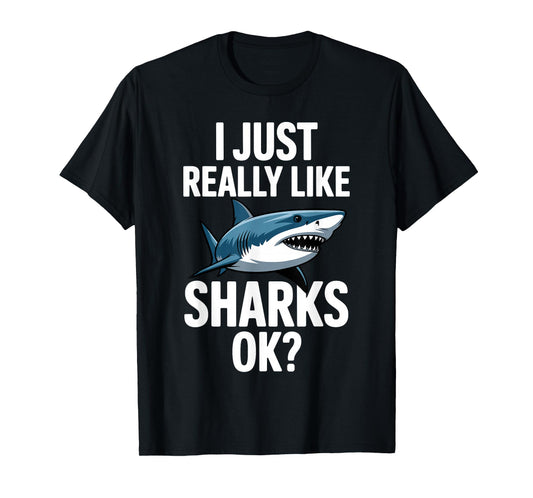 Cool Shark Art for Men Women Great White Hammerhead Shark T-Shirt