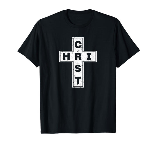 Jesus Christ Cross Subtle Christian Minimal Religious Faith T-Shirt