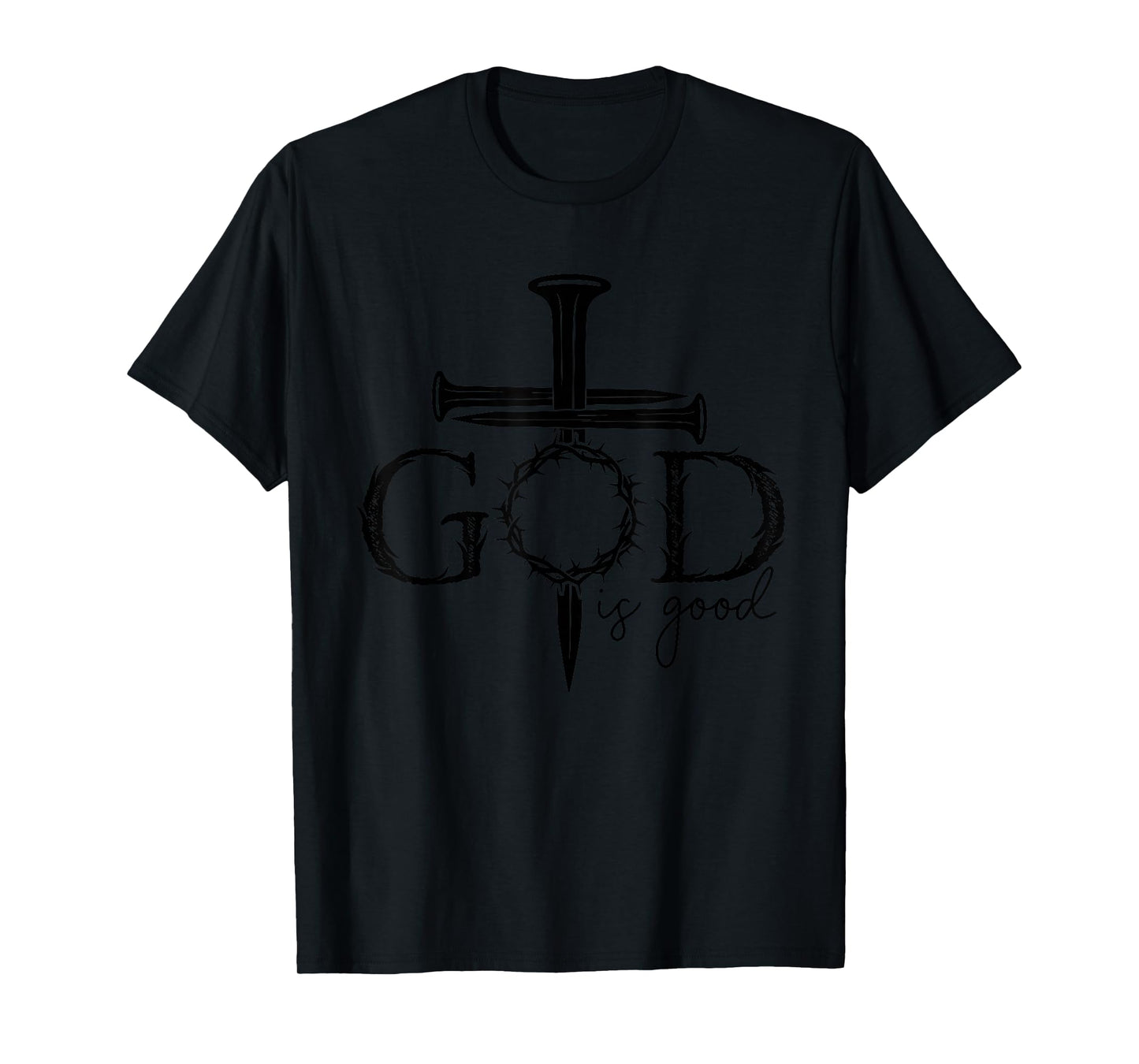 God is Good Christian Faith - Bible Verse Religious Cross T-Shirt