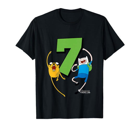Kids Adventure Time Finn and Jake 7th Birthday T-Shirt
