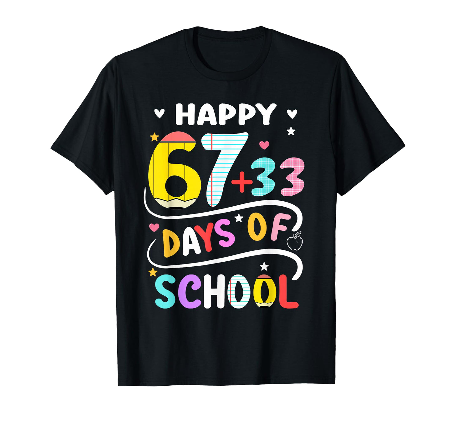 Happy 100 Days of School Smarter 67 Teacher Kids Boys Girls T-Shirt