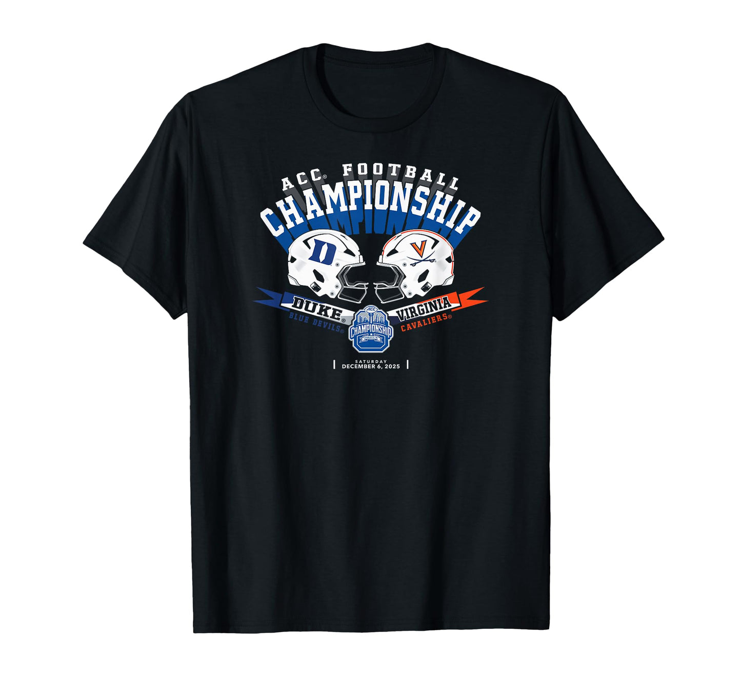 Duke vs Virginia Acc Championship 2025 Football Black T-Shirt