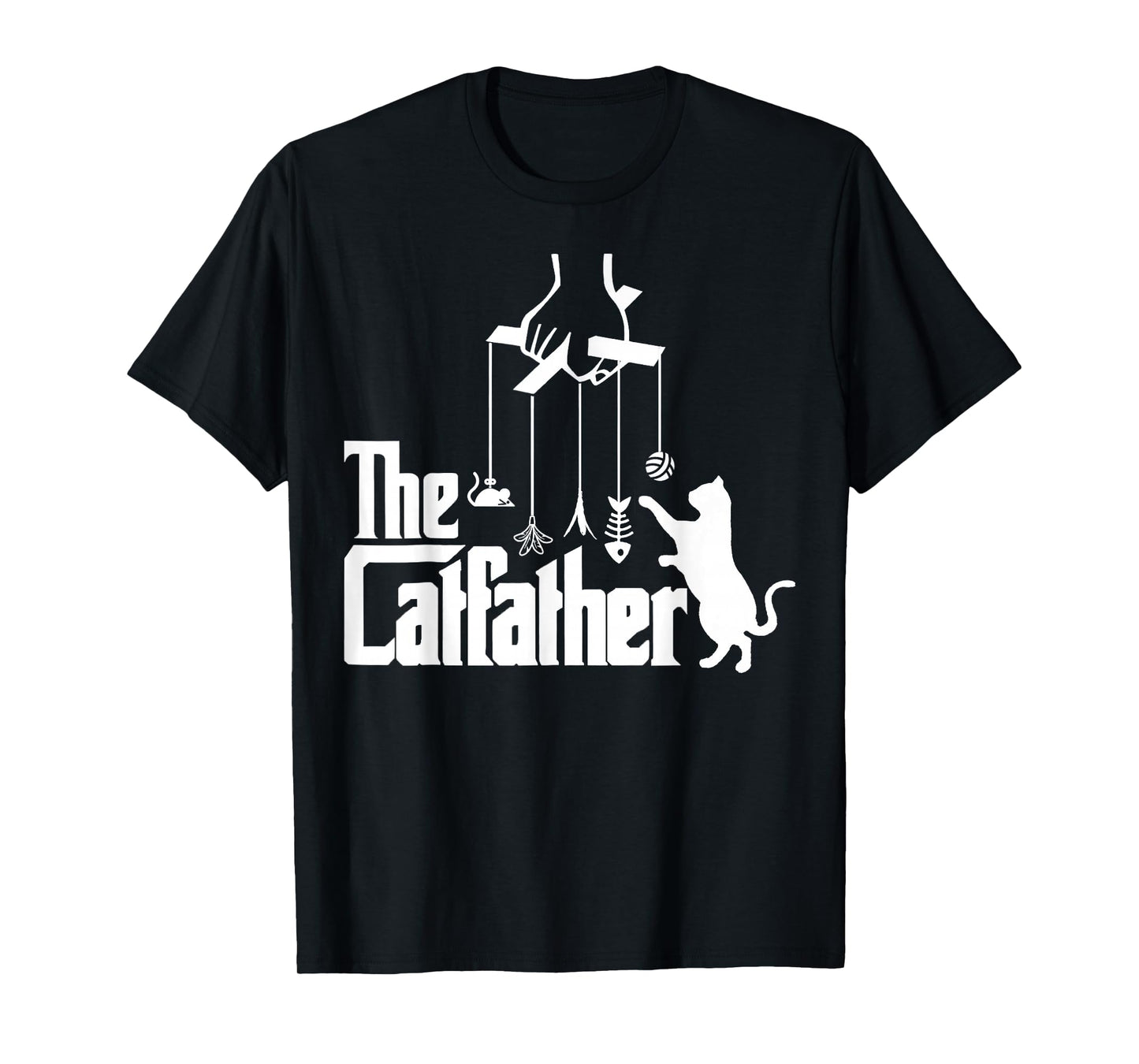 Funny Cat Dad Life The Catfather Fathers Day Mens Vintage T-Shirt
