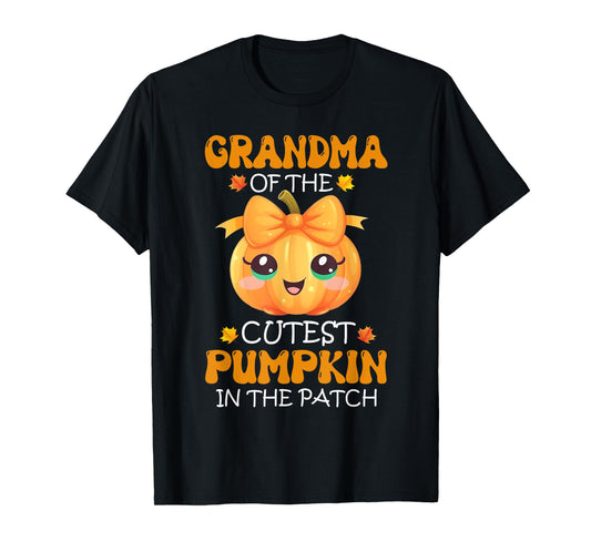 Grandma Of The Cutest Pumpkin In The Patch Halloween T-Shirt