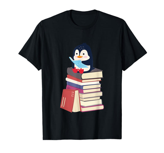 Teacher Librarian Kawaii Penguin, Book Lover Penguin T-Shirt