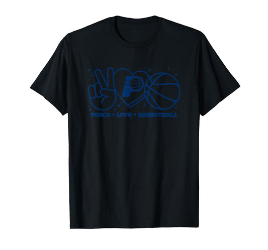 NBA Indiana Pacers Peace Love Basketball T-Shirt