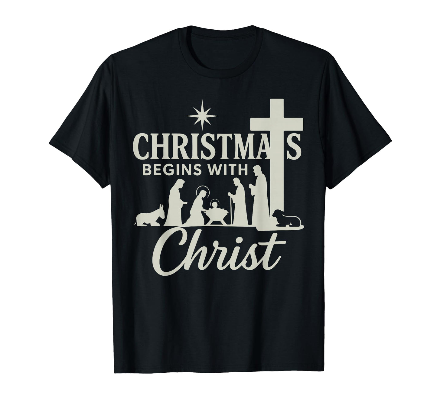 Jesus Christmas Begins with Christ Pjs Pajamas Toddler Boy T-Shirt