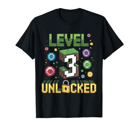 Birthday Children's Shirt Level 3 Unlocked 3 T-Shirt