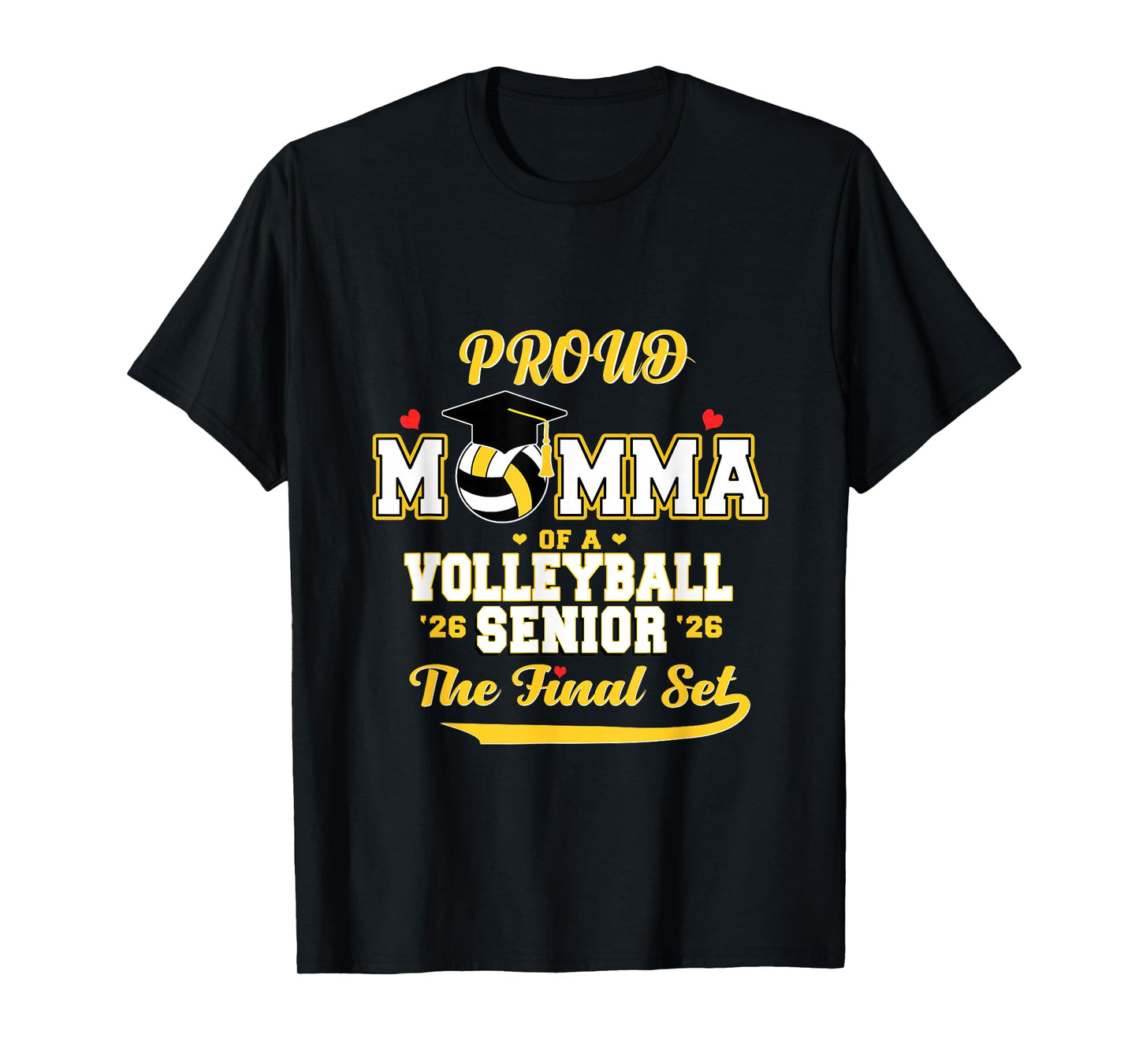 Cool Family '26 Graduation Volleyball Player Momma #9 T-Shirt