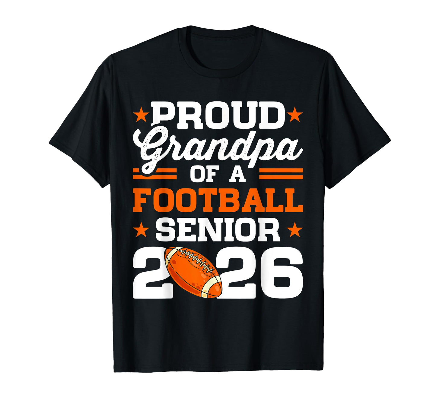 Mens Proud Grandpa of A Football Senior Class of 2026 Graduation T-Shirt