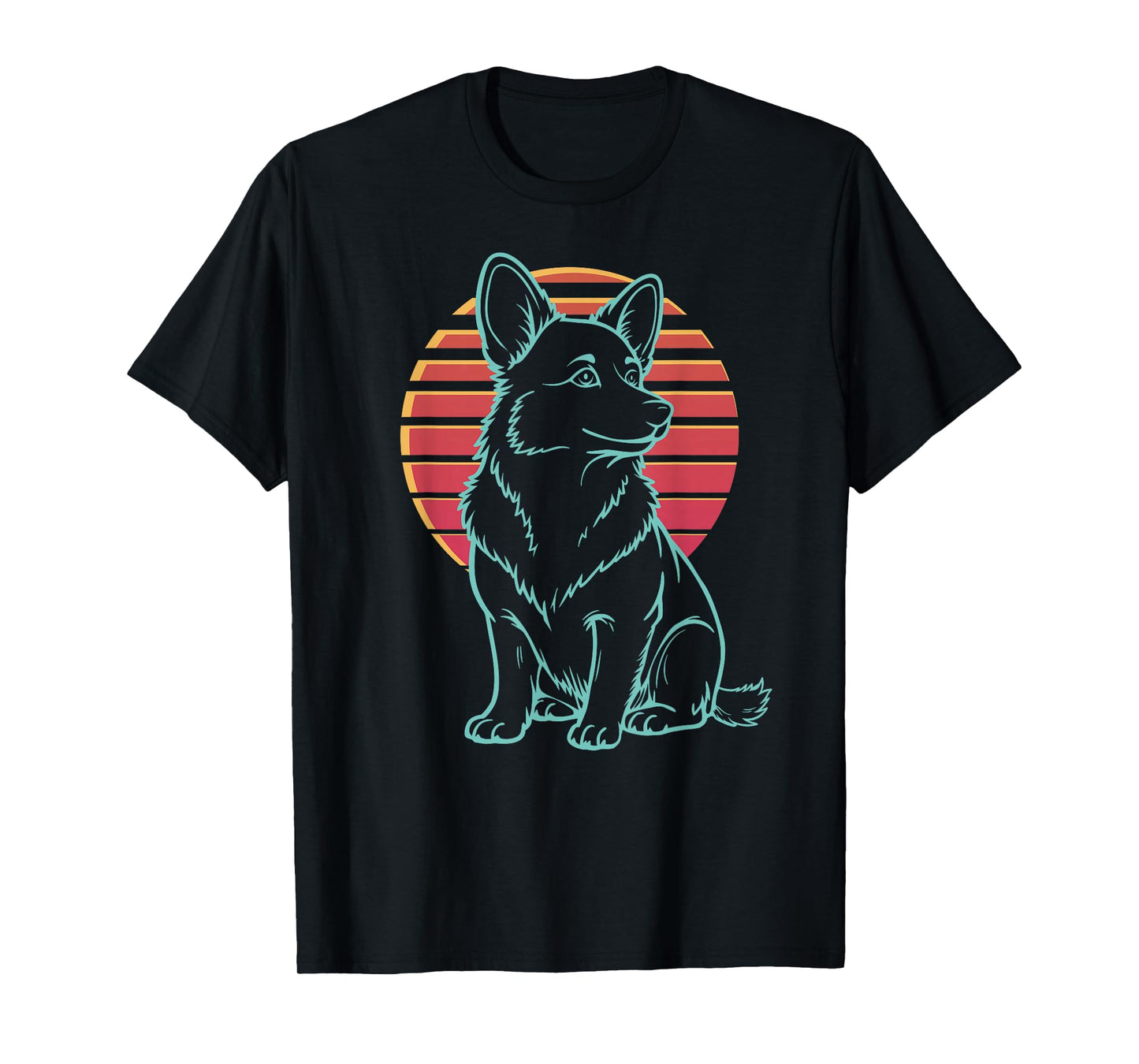 Corgi Pembroke Welsh Lover Dog Owner Retro Synthwave 80s T-Shirt