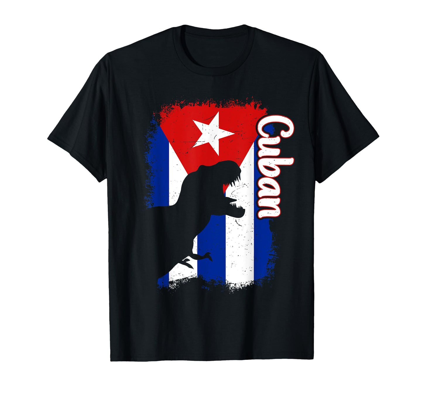 Boys Cubanita Cuba Flag Cuban Dino Kids Hispanic Heritage T-Shirt