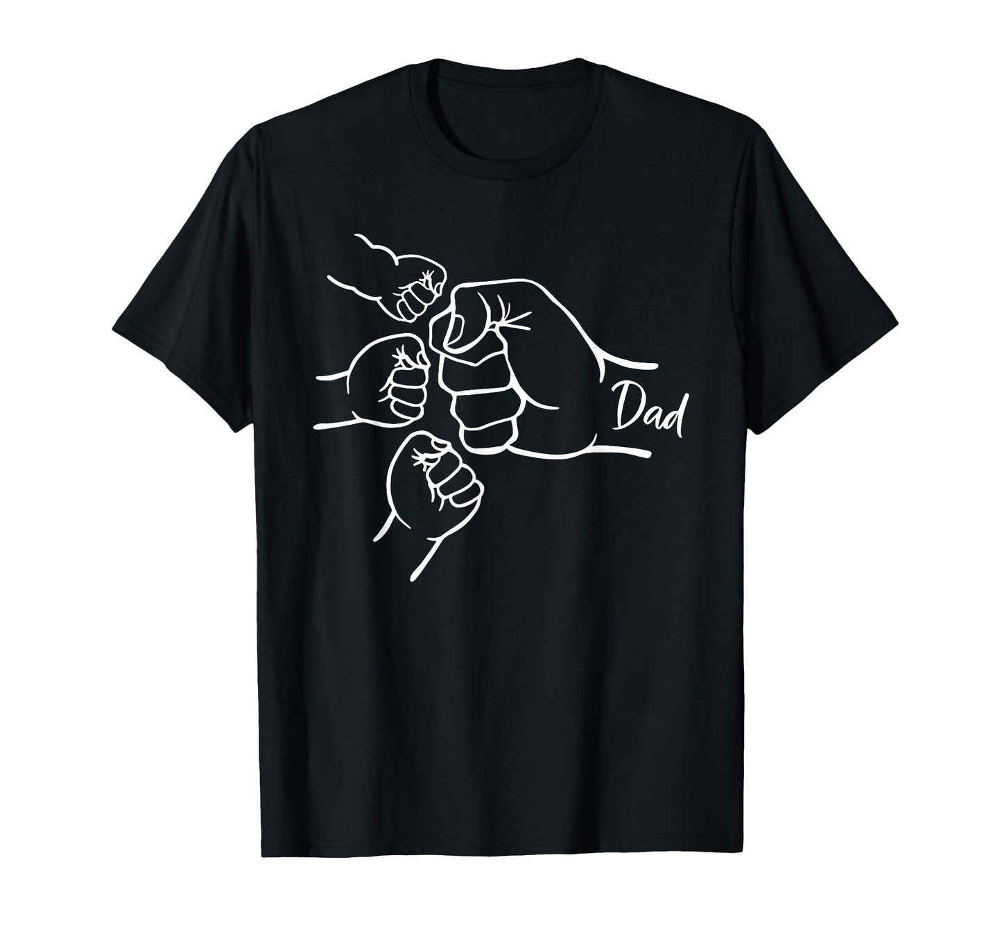 Fist Bump Dad Of Three Father Of 3 Daddy Happy Father's Day T-Shirt