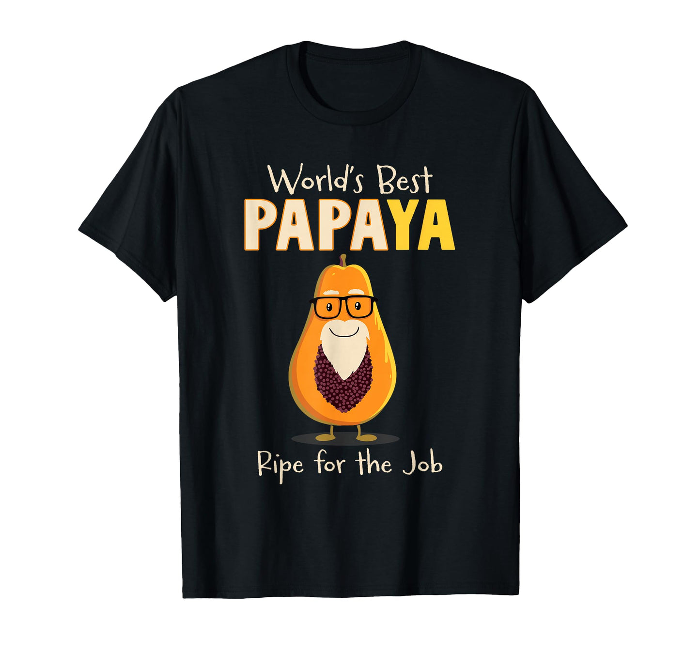 Funny Grandfather World's Best Papa Papaya Pun T-Shirt