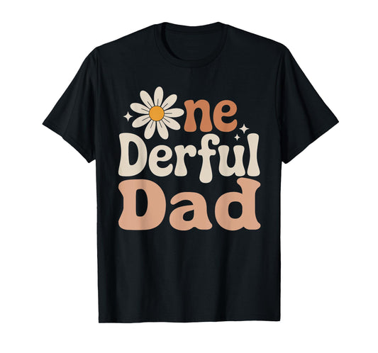 One derful Dad Wild One Daisy First Birthday Family Party T-Shirt