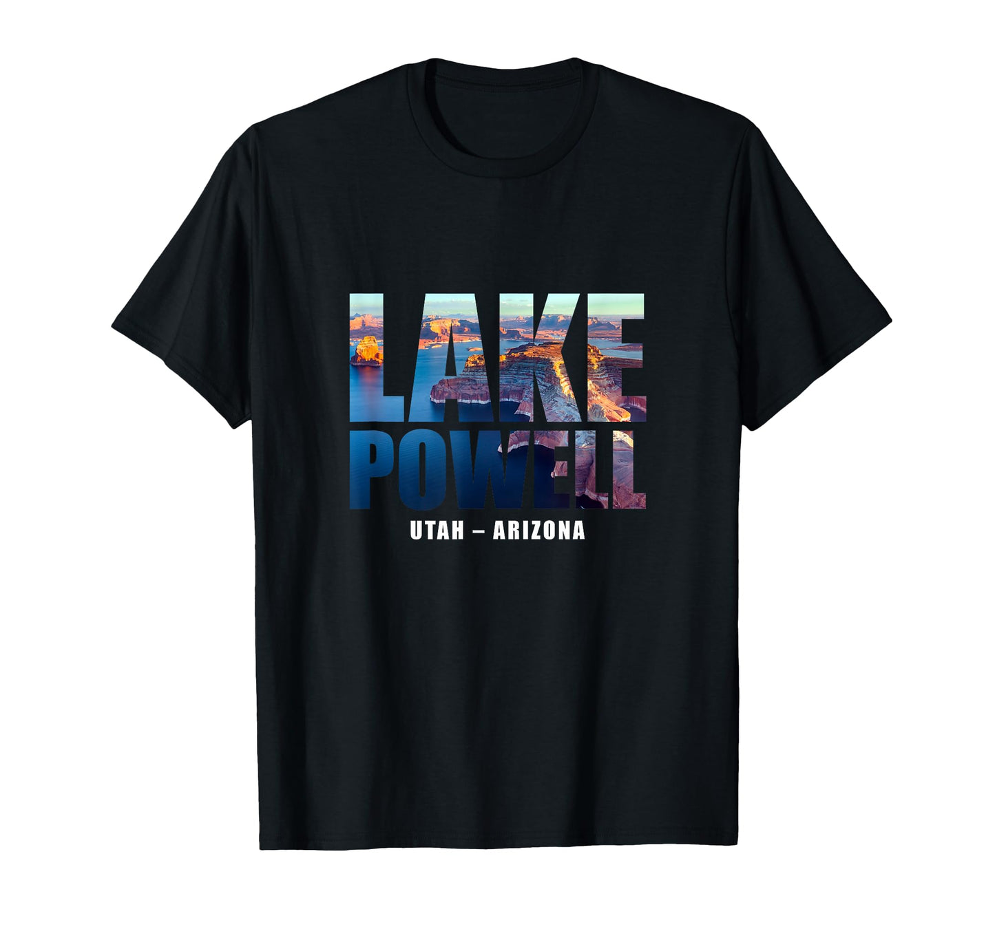Lake Powell Landscape Inside Bold Letters Travel Souvenir T-Shirt