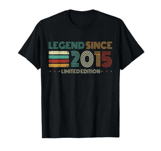 10 Years Old Legend Since 2015 10th Birthday T-Shirt