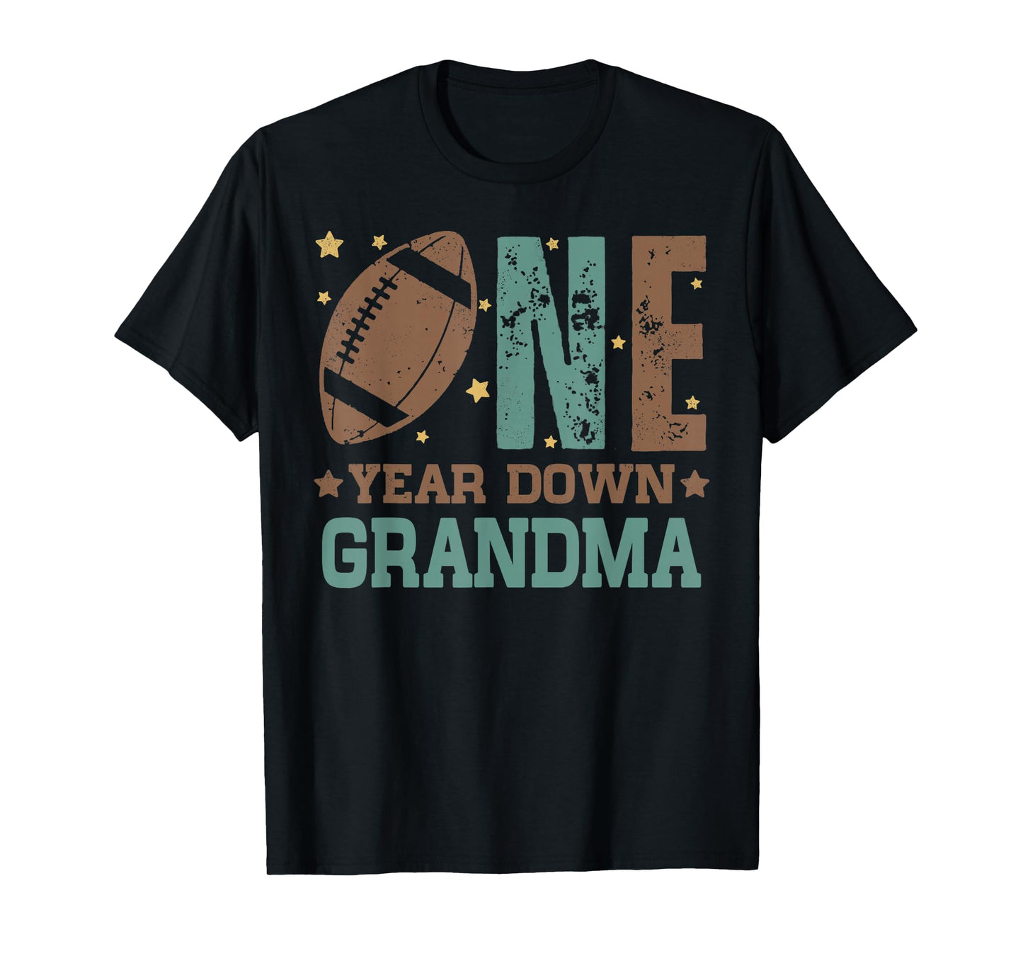 Grandma of the 1 Year old Football 1st Year Down Birthday T-Shirt