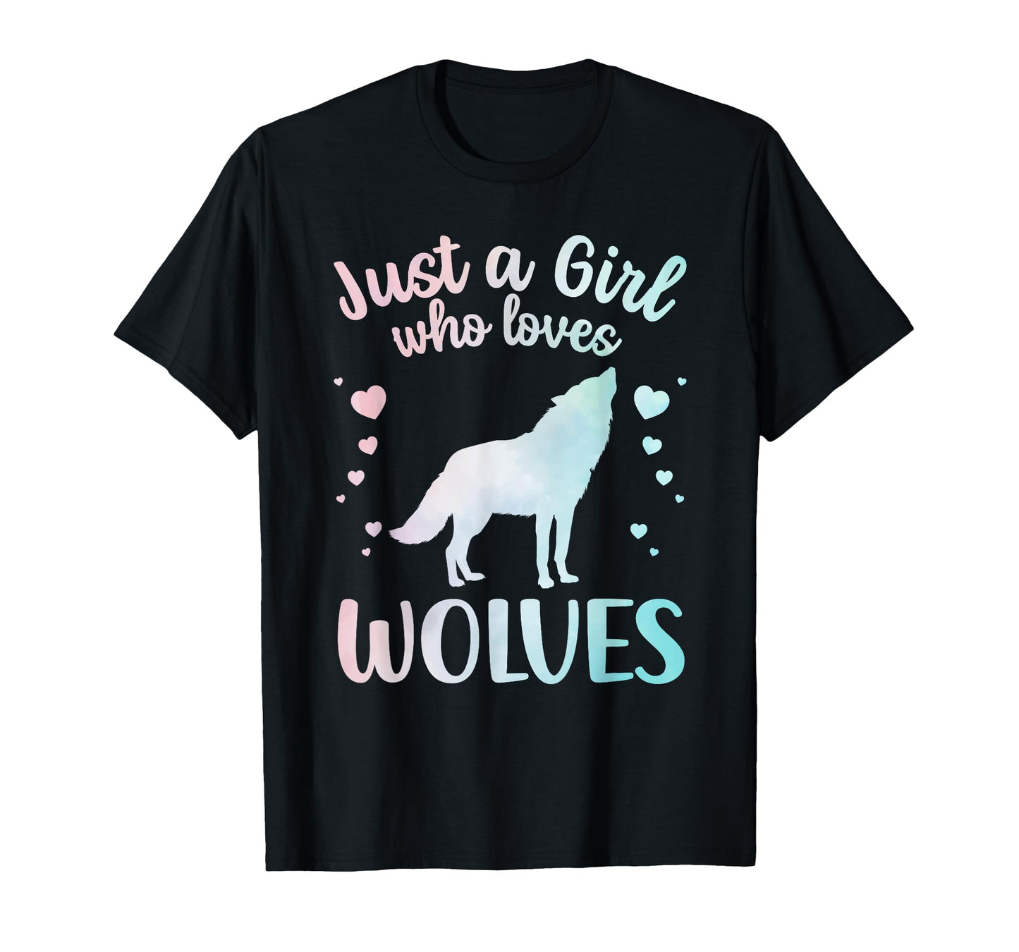 Cute Wolf Art for Women Girls Wof Pack Wolves Wolf Lover T-Shirt