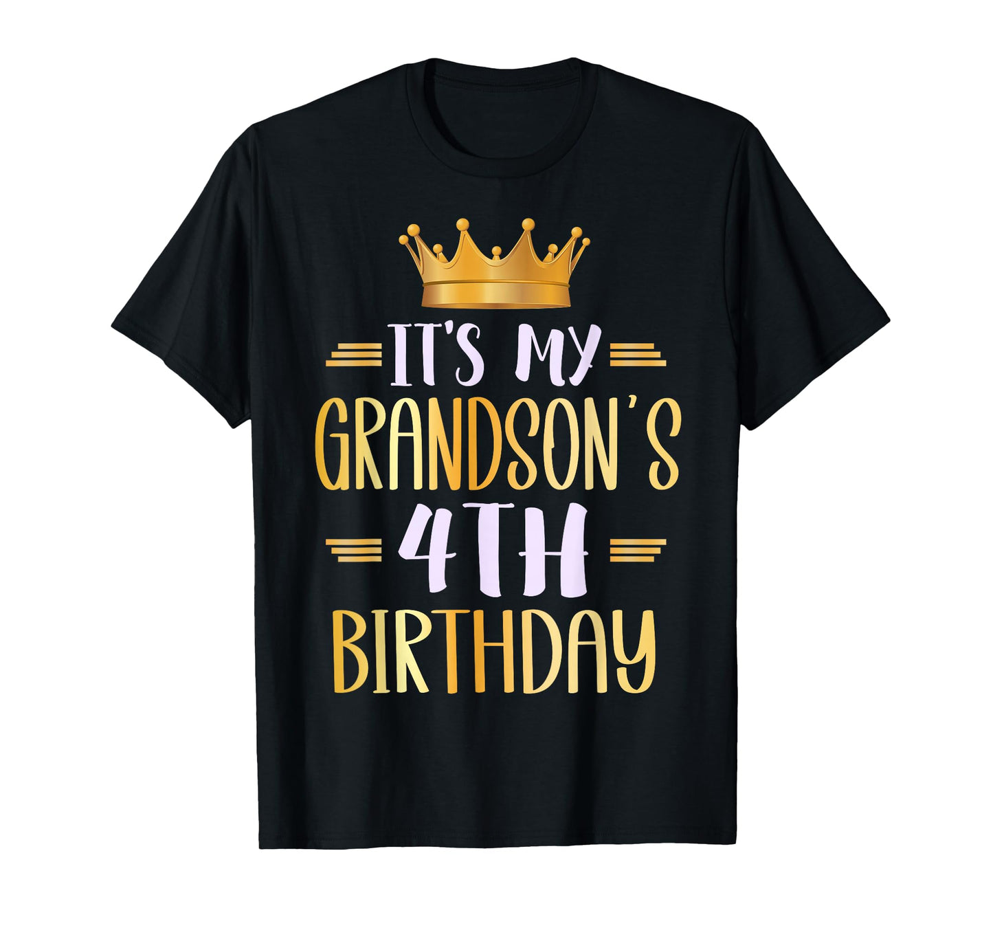 It's My Grandson's 4th Birthday Happy 4 Years Old T-Shirt