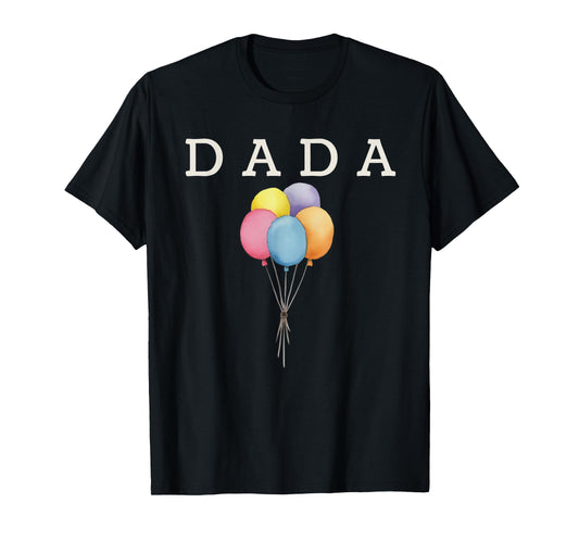 Dada of The Rainbow Balloon Birthday Boy Girl Family T-Shirt