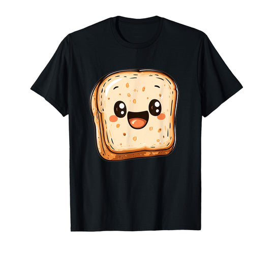 Happy Bread Slice Cartoon Smiling Toast T-Shirt