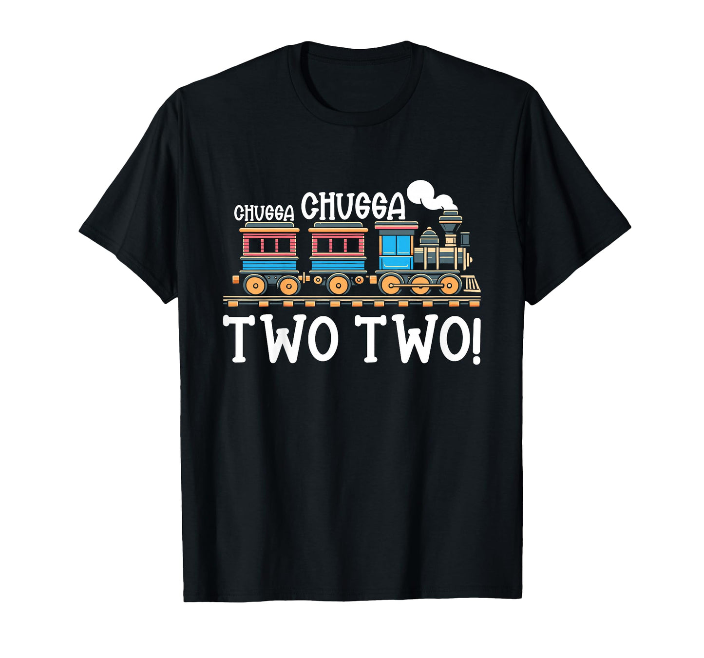 Kids 2nd Birthday Tee Boy Train Chugga Chugga Two Two Toddler T-Shirt
