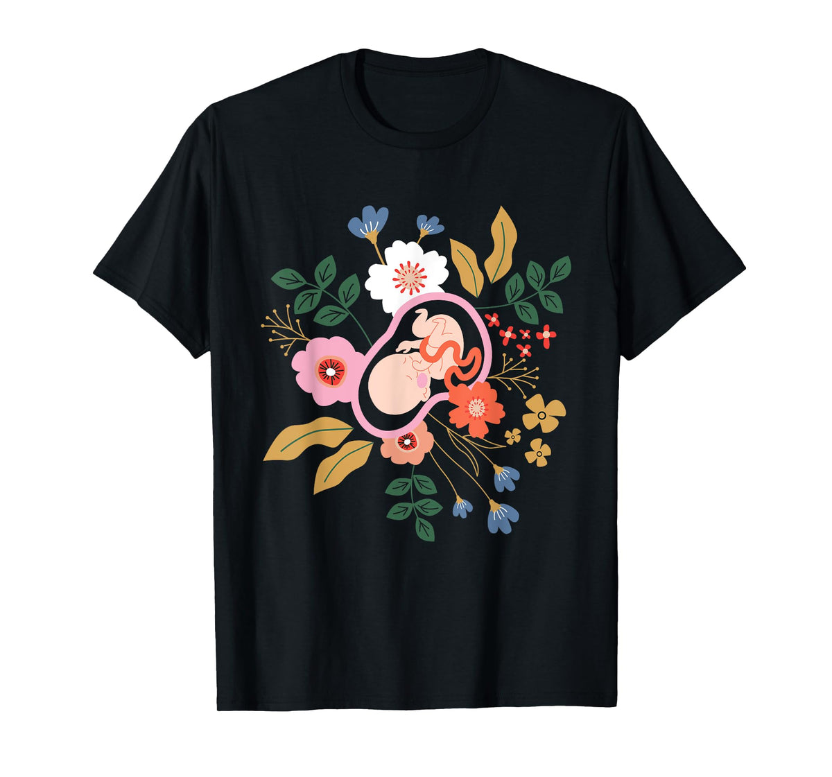 Floral Doula Midwifery - Midwives Childbirth Labor Assistant T-Shirt
