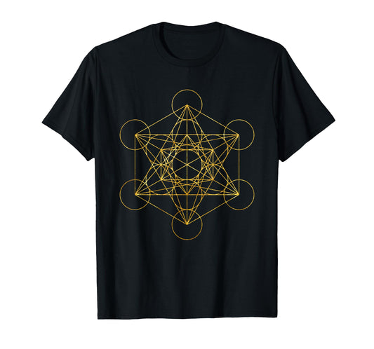 Metatron's Cube Sacred Geometry Yoga Pray T-Shirt