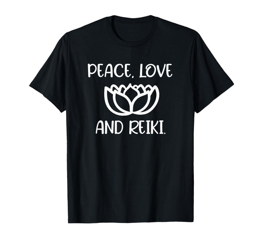 Lotus Peace Love Reiki T-shirts. Cool Style Tees T-Shirt