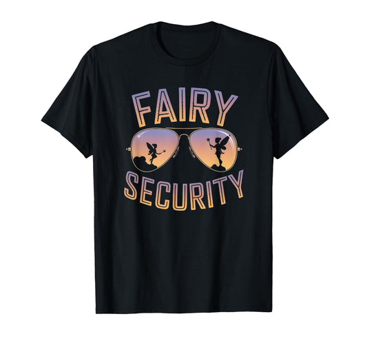 Fairy Security Birthday Family Halloween Costume Dad Mom T-Shirt