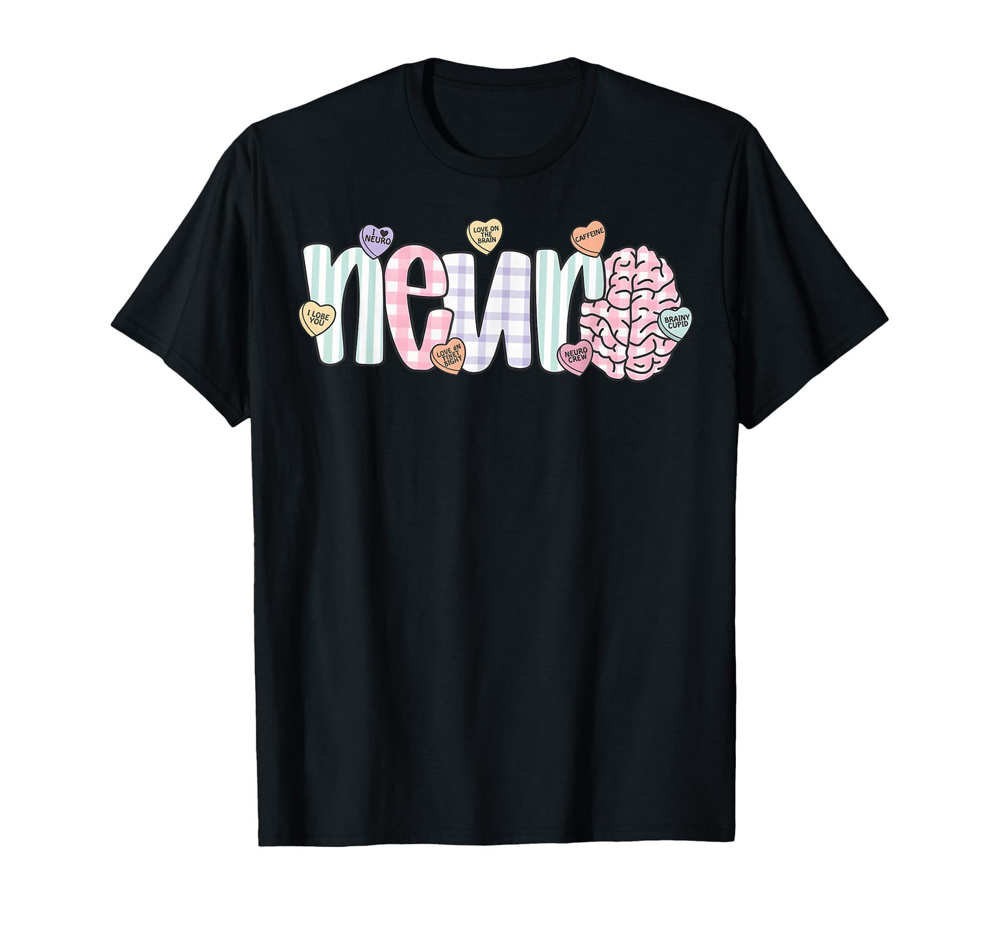 Neuro Valentines Day Neurology Nurse V-Day Work Neuro ICU Nu T-Shirt