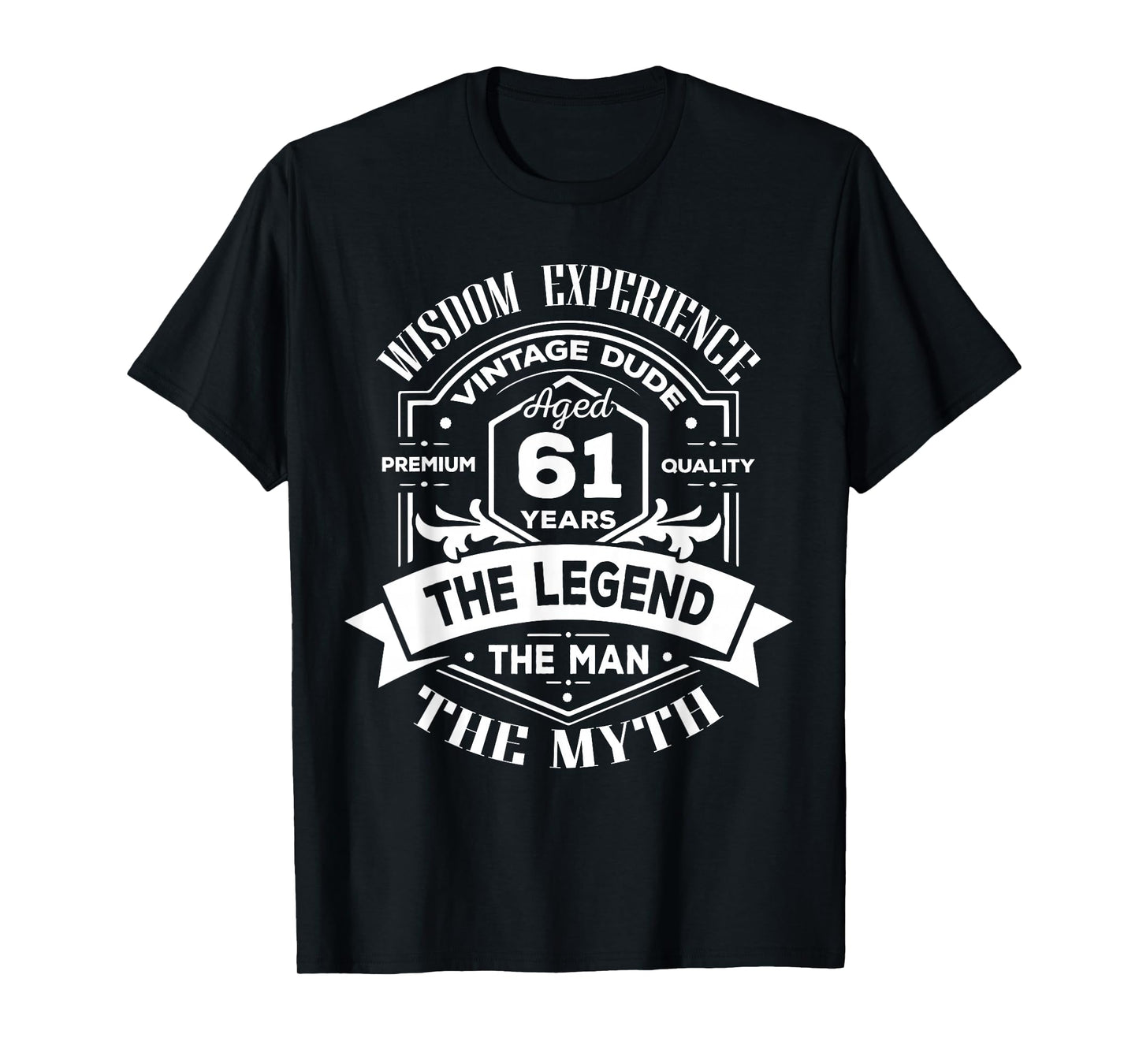 Vintage The Man Myth Legend 61 Birthday Tee for 61 Years Old T-Shirt