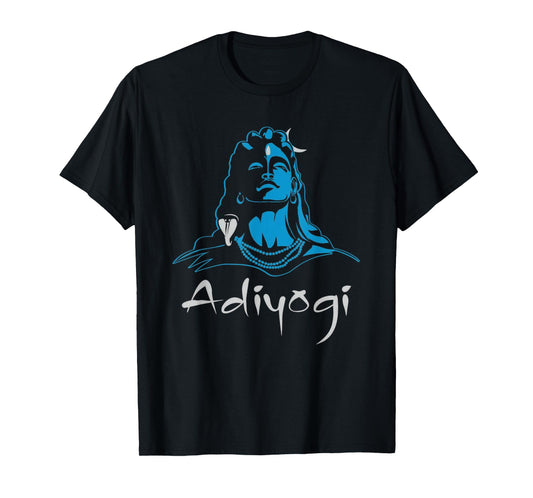 Lord Shiva Hindu God Adiyogi Yoga Meditation Design T-Shirt