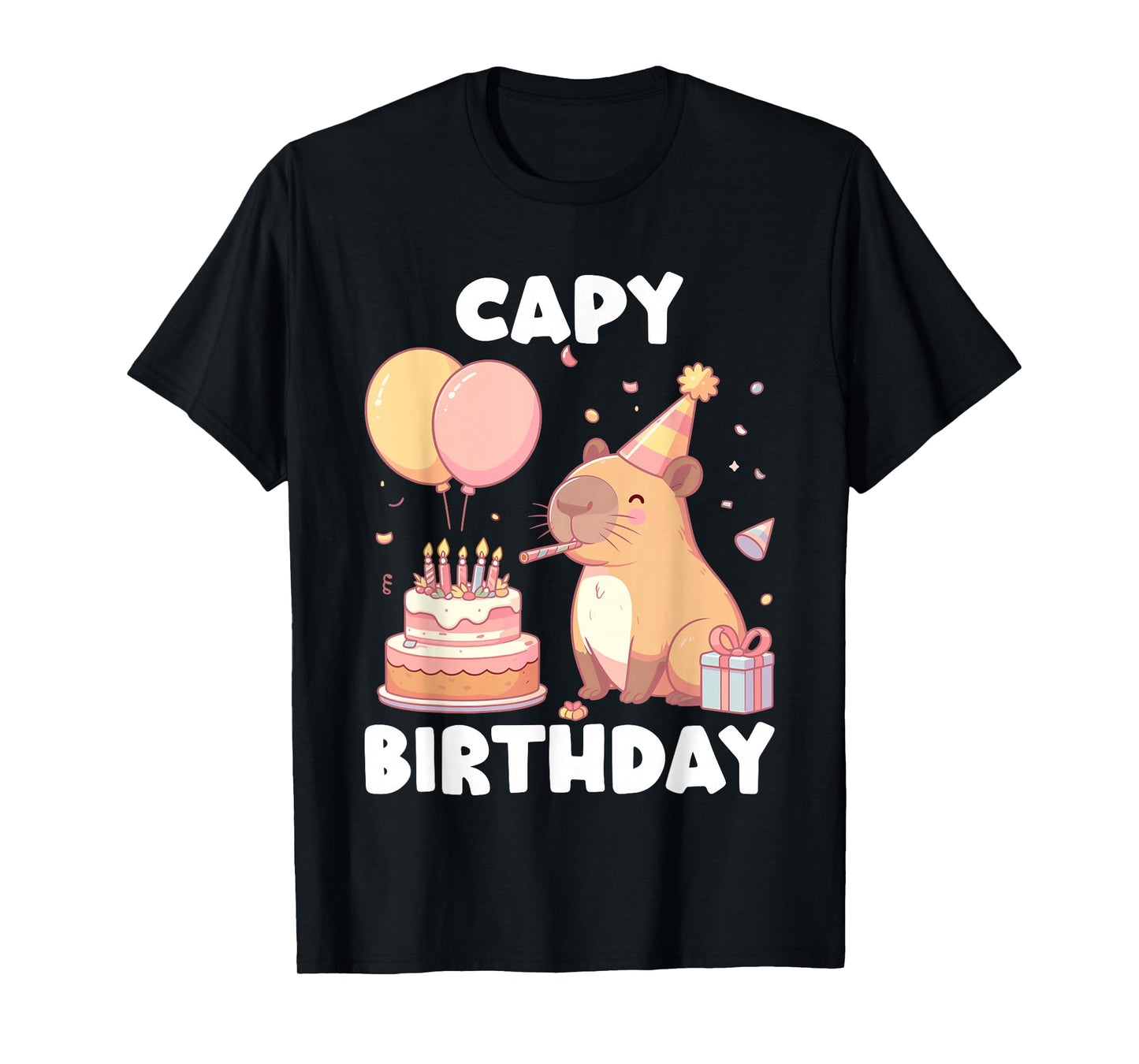 Capybara Capy Birthday Party T-Shirt