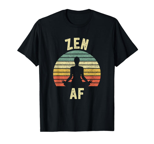 ZEN AF Shirt Retro Yoga T-Shirt Cute Funny Gift for Women T-Shirt