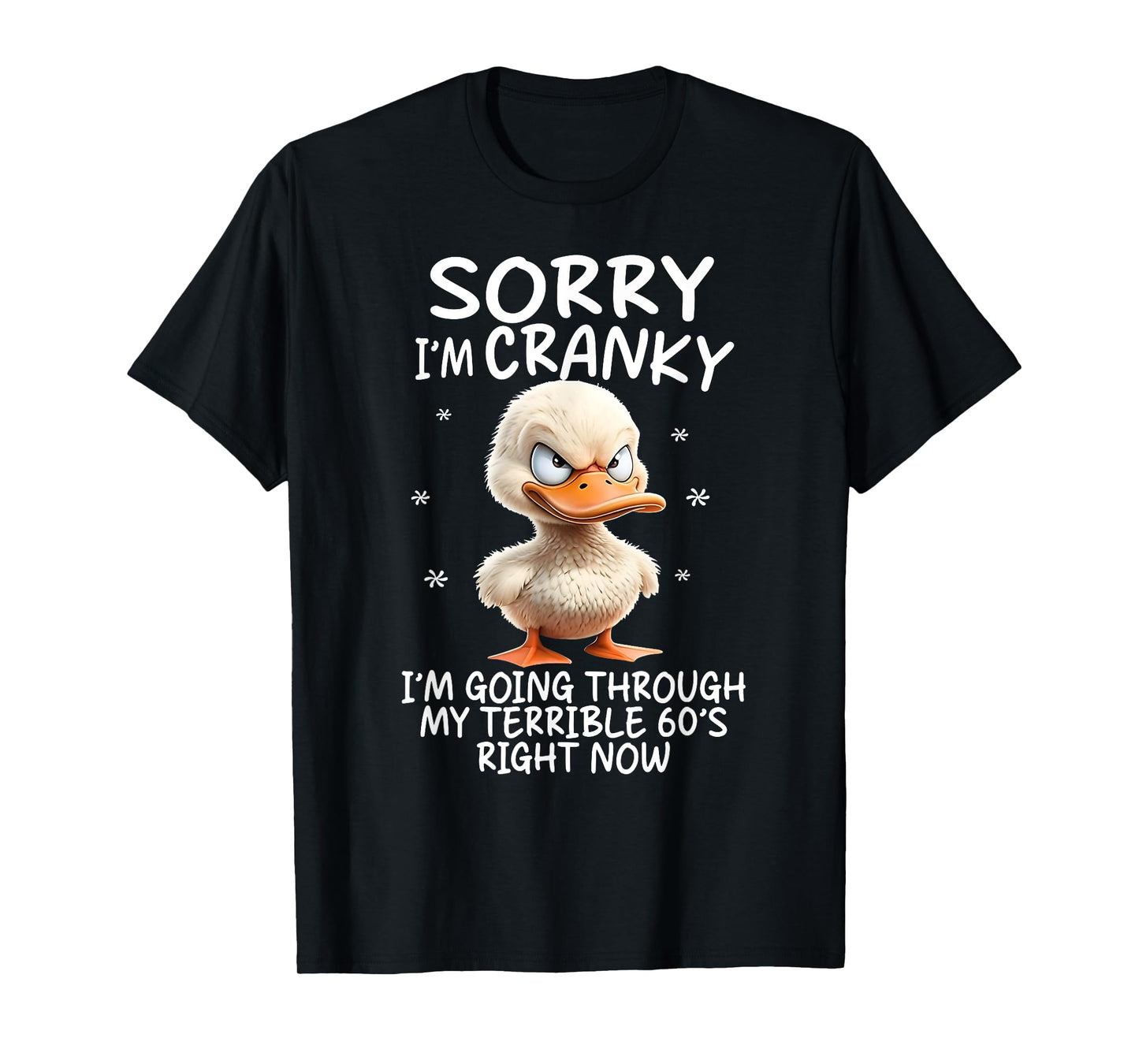Duck Sorry I'm Cranky I'm Going Through My Terrible 60's T-Shirt