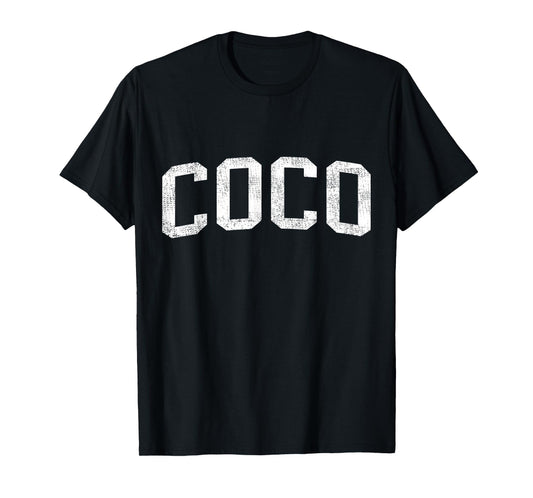 Coco Family Matching Vintage Mother's Day Coco Classic Bold Font Coco Birthday Gift T-Shirt
