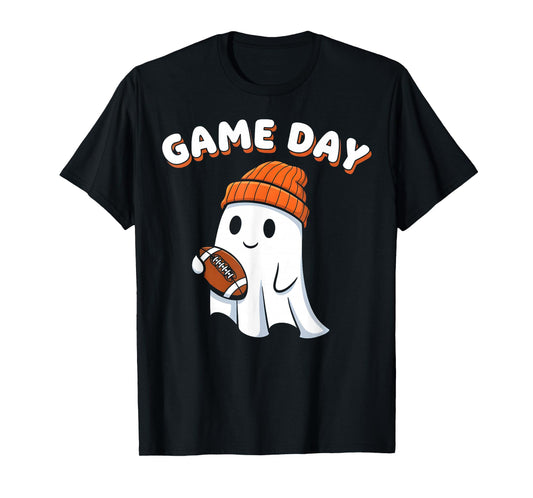Football Game Day Ghost Halloween T-Shirt